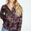 Kleding Cassis | Katoenen Hemd Met Bloemenprint Donkerroze