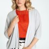 Kleding Cassis | Effen Cardigan Met Sjaalkraag Zand