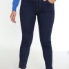 Kleding Cassis | Sportieve Broek Met Bloemmotief Donker Denim