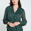 Kleding Cassis | T-Shirt Met Geometrisch Motief Emerald Groen