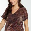 Kleding Cassis | T-Shirt Met Grafische Print Bordeaux