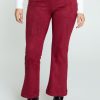 Kleding Cassis | Effen Flared Broek Bordeaux