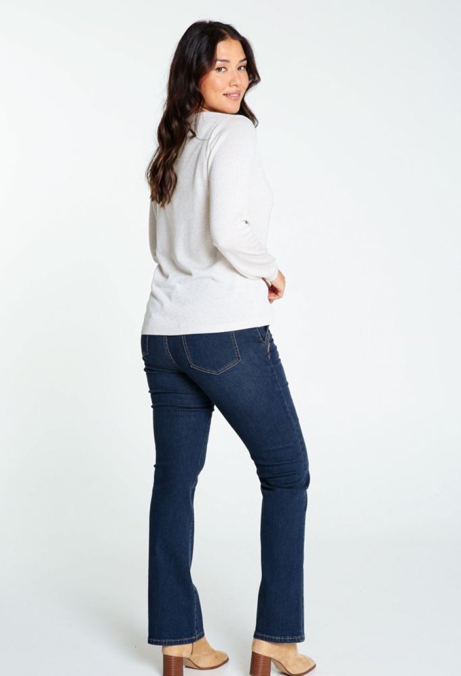 Kleding Cassis | Effen Slim Trui Zand