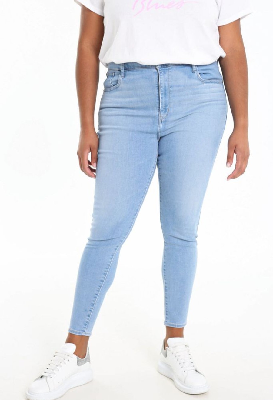 Kleding Cassis | Skinny Jeans Met Hoge Taille Licht Denim