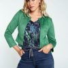 Kleding Cassis | Kort, Effen Bolerojasje Met Zijden Touch Groen