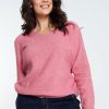 Kleding Cassis | Effen Trui Met Kleine Pailletten Fushia