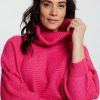 Kleding Cassis | Effen Trui Met Vleermuismouwen En Lurex Fushia