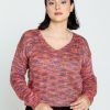 Kleding Cassis | Effen Trui Met Gekleurd Garen Fushia