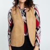 Kleding Cassis | Effen Cardigan Met Sjaalkraag Camel