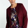 Kleding Cassis | Kort, Effen Bolerojasje Met Decoratieve Spijkers Bordeaux