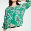 Kleding Cassis | Blouse Met Kasjmierprint Groen