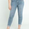 Kleding Cassis | Effen, Slim Broek Met 5 Zakken En Fantasieriem Denim