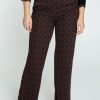 Kleding Cassis | Losse Broek In Viscose Met Diamantenmotief Brons